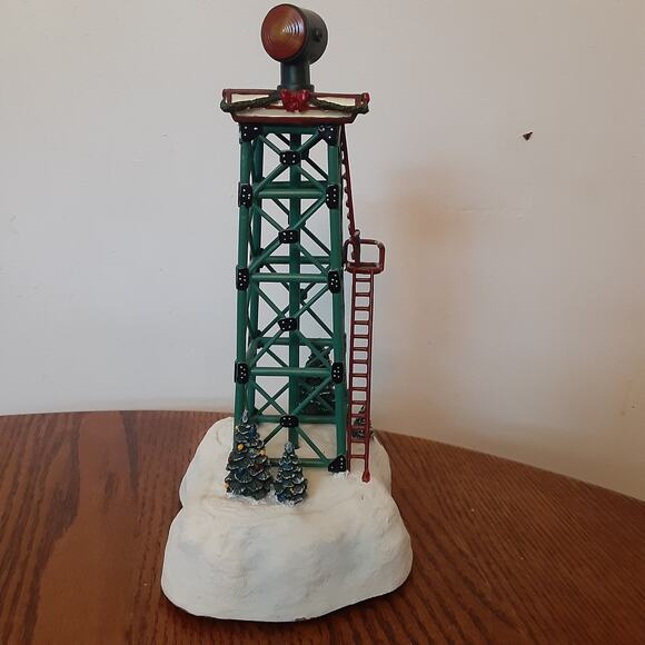 Vtg Hawthorne Village Aircraft Beacon Holiday Towers Train Accessory Tested - Picture 5 of 10